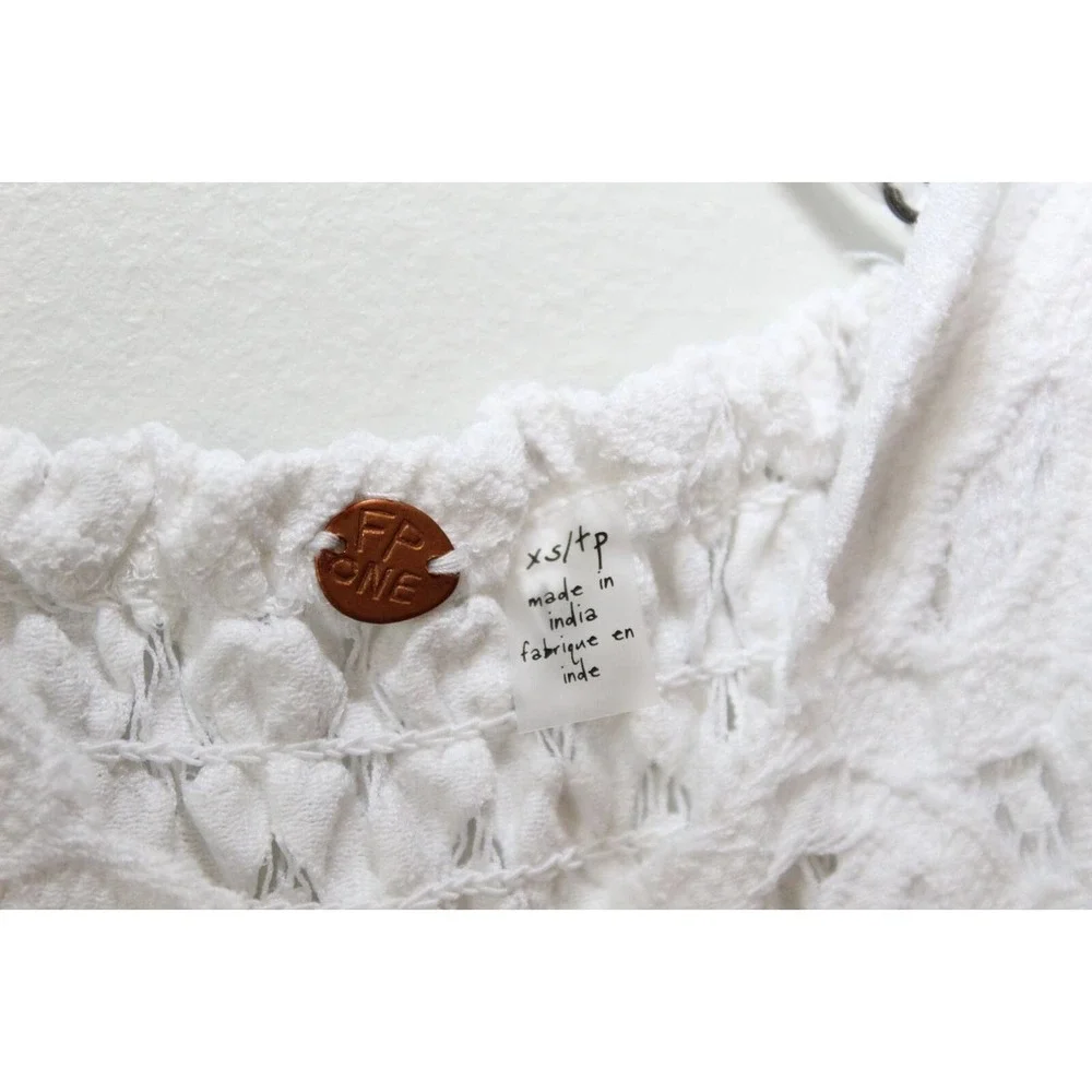 FP One Free People Adella Lace Sheer Slip Dress White Women's Size XS H14119 - Picture 6 of 13